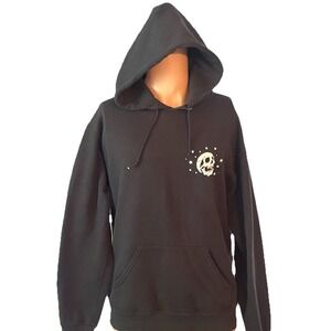 Skull Hoodie Mens Medium Black Bowery Supply Co. Skeleton & Skull Pullover